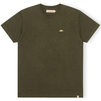 Îmbracaminte Bărbați Tricouri & Tricouri Polo Revolution T-Shirt Regular 1342 TEN - Army/Melange verde