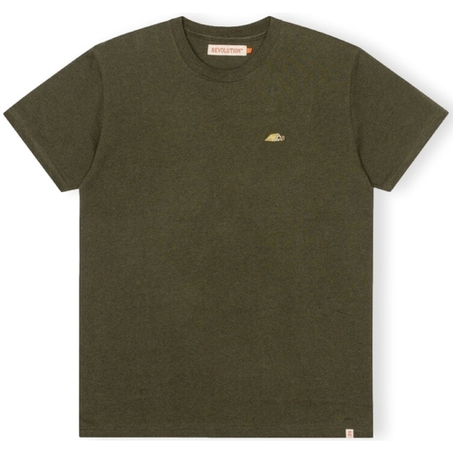 Îmbracaminte Bărbați Tricouri & Tricouri Polo Revolution T-Shirt Regular 1342 TEN - Army/Melange verde