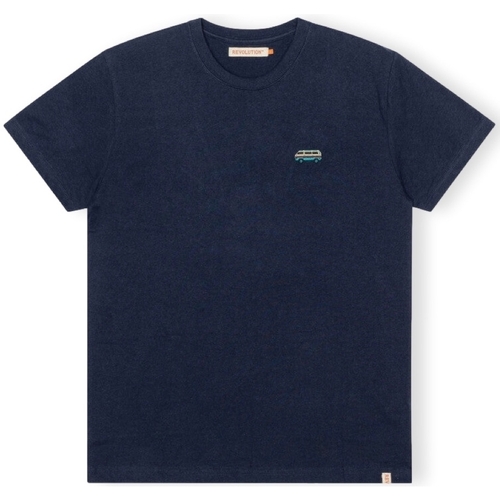 Îmbracaminte Bărbați Tricouri & Tricouri Polo Revolution T-Shirt Regular 1342 BUS - Navy/Melange albastru