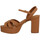Pantofi Femei Sandale Lola Cruz 414p Cuir Femme Tan Maro