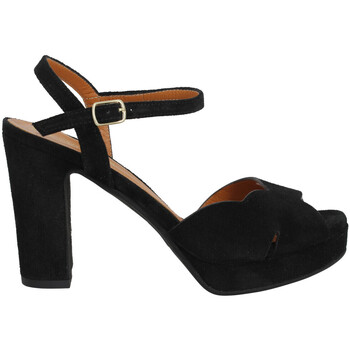 Pantofi Femei Sandale Les Venues 6261 Velours Femme Nero Negru