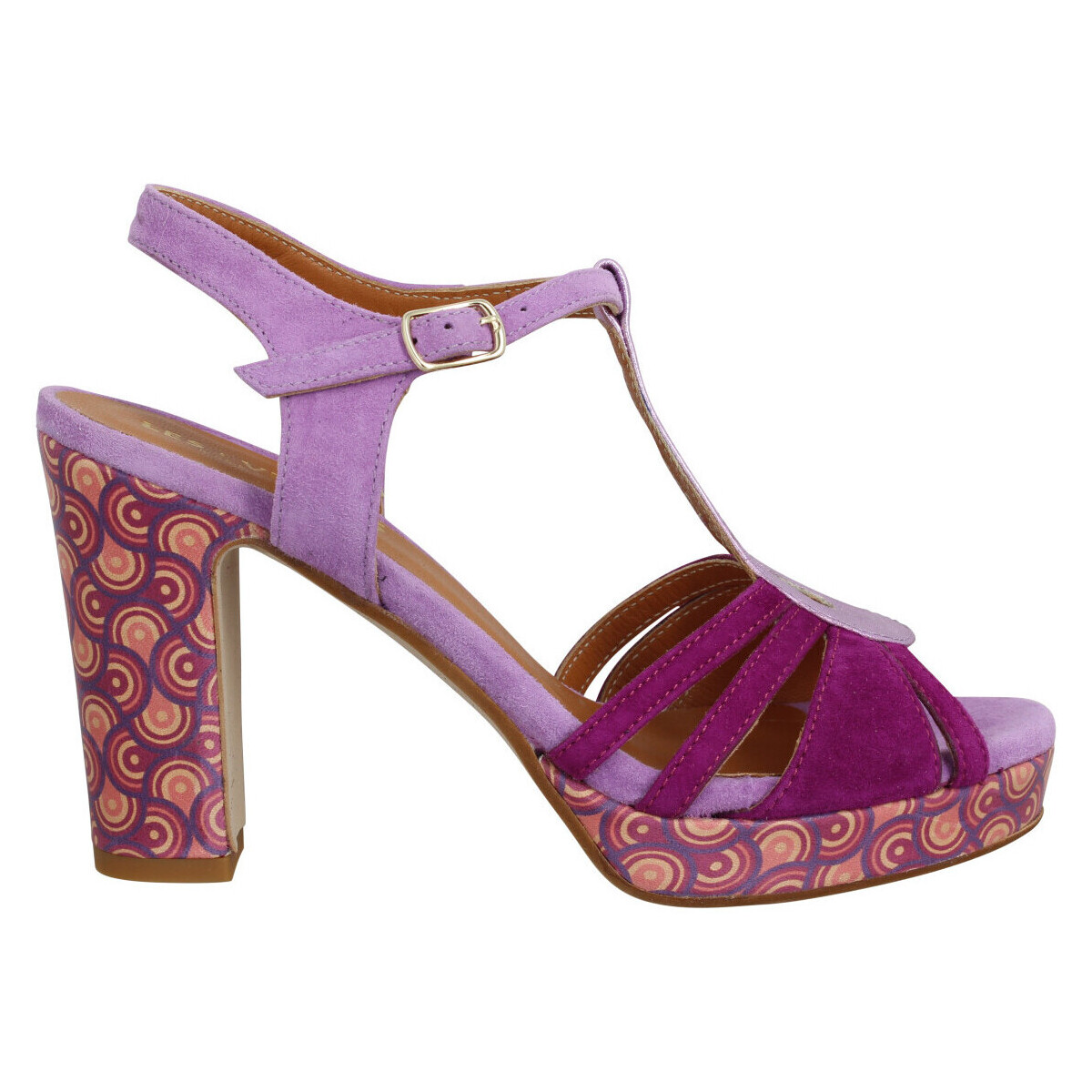 Pantofi Femei Sandale Les Venues 6259 Velours Femme Lilla violet