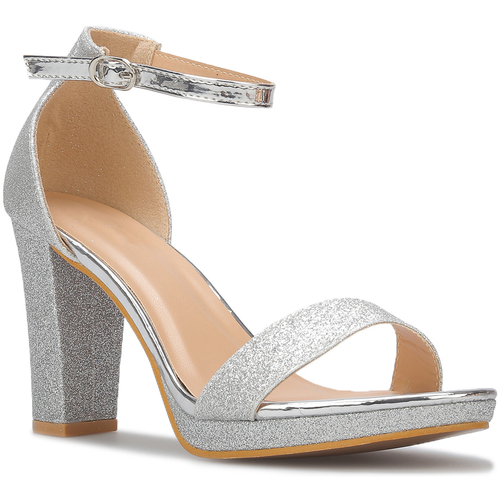 Pantofi Femei Sandale La Modeuse 70008_P163142 Argintiu