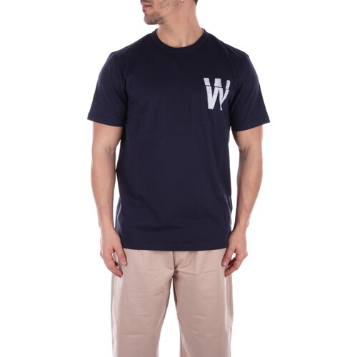 Îmbracaminte Bărbați Tricouri mânecă scurtă Woolrich CFWOTE0122MRUT2926UT2926 albastru