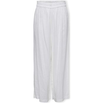 Only Noos Tokyo Linen Trousers - Bright White Alb