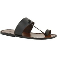 Pantofi Femei Papuci de vară Gianluca - L'artigiano Del Cuoio 554 U MORO CUOIO Maro