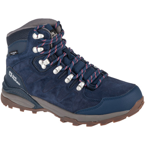 Pantofi Femei Drumetie și trekking Jack Wolfskin Refugio Texapore Mid W albastru