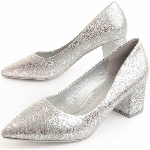 Pantofi Femei Pantofi cu toc Leindia 87304 Argintiu