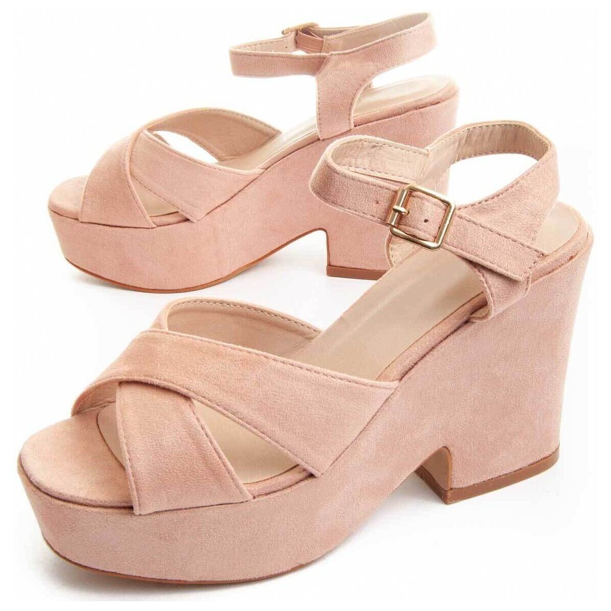 Pantofi Femei Sandale Leindia 88202 roz