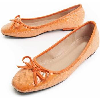 Pantofi Femei Balerin și Balerini cu curea Leindia 88213 portocaliu