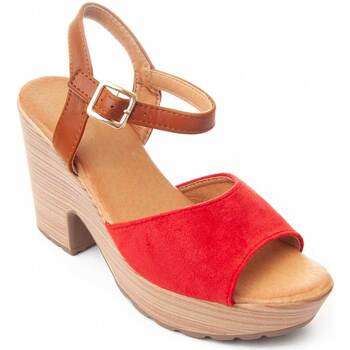 Pantofi Femei Sandale Leindia 89059 roșu