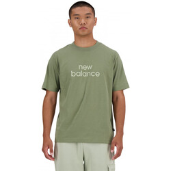 Îmbracaminte Bărbați Tricouri & Tricouri Polo New Balance Sport essentials linear t-shirt verde
