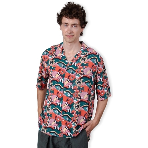 Îmbracaminte Bărbați Cămăsi mânecă lungă Brava Fabrics Yeye Weller Aloha Shirt - Red Multicolor