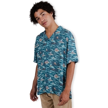 Îmbracaminte Bărbați Cămăsi mânecă lungă Brava Fabrics Peanuts Coast Aloha Shirt - Blue albastru