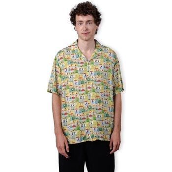 Îmbracaminte Bărbați Cămăsi mânecă lungă Brava Fabrics Peanuts Comic Aloha Shirt - Yellow galben