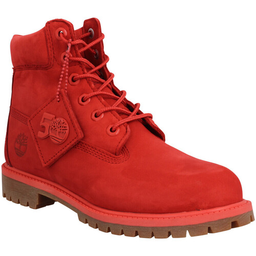 Pantofi Femei Botine Timberland 6in Premium Wp Velours Femme Medium Red roșu