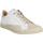 Pantofi Femei Sneakers 0-105 Sc06 Cuir Crack Velours Femme White Corn Alb