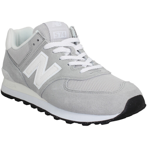 Pantofi Bărbați Sneakers New Balance 574 Velours Toile Homme Grey Grey Gri