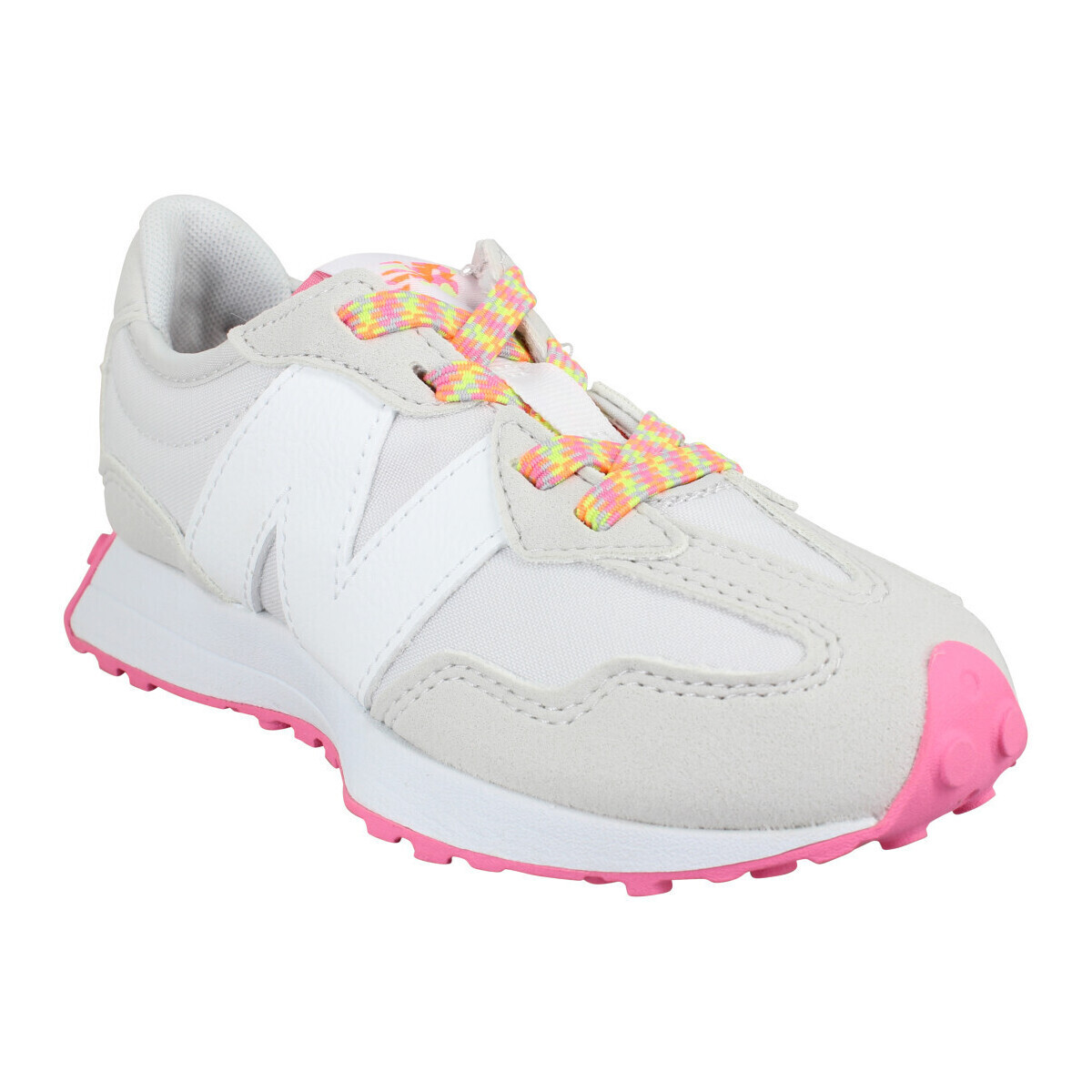 Pantofi Copii Sneakers New Balance 327 Toile Enfant Grey Signal Pink Gri