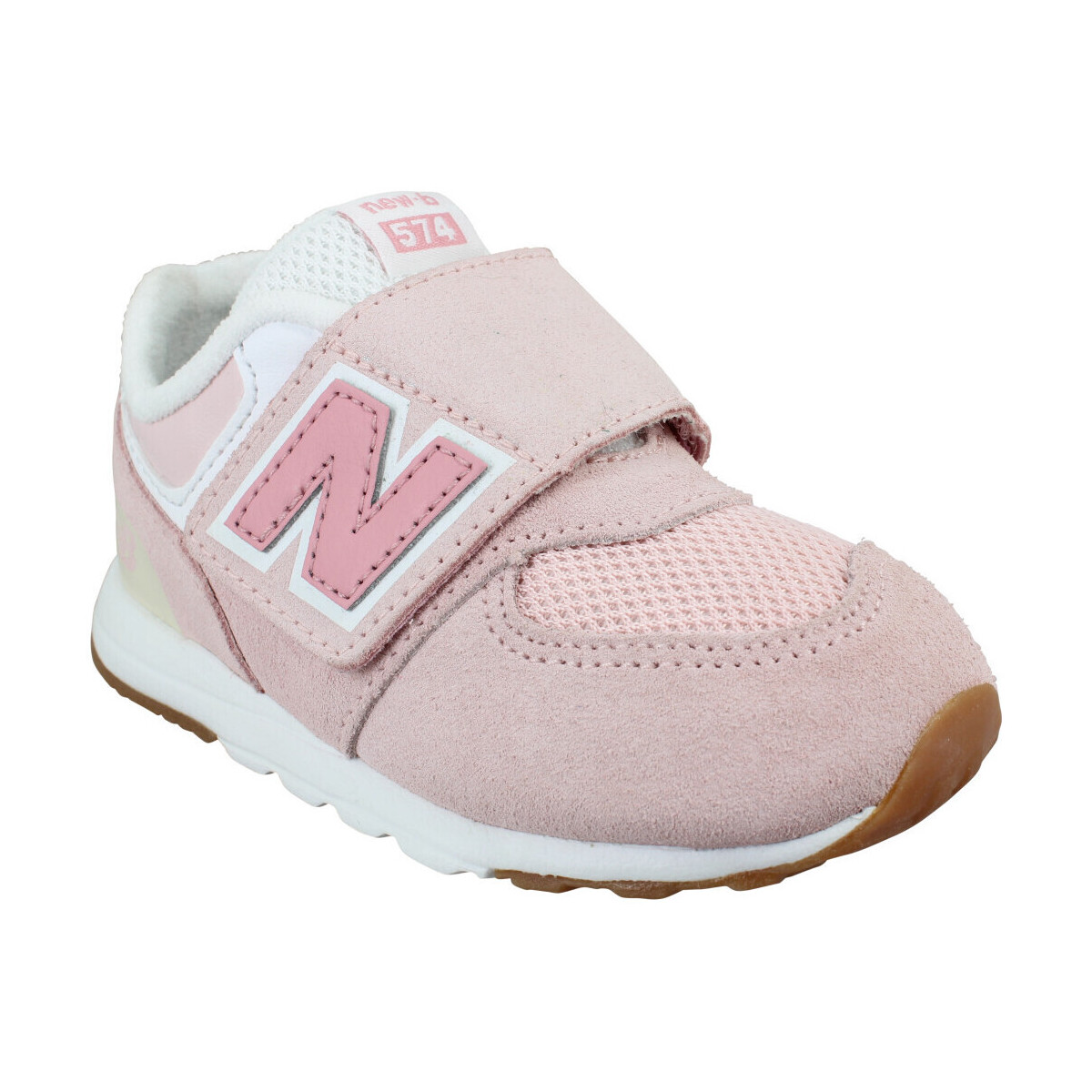 Pantofi Copii Sneakers New Balance 574 Velours Toile Enfant Crystal roz