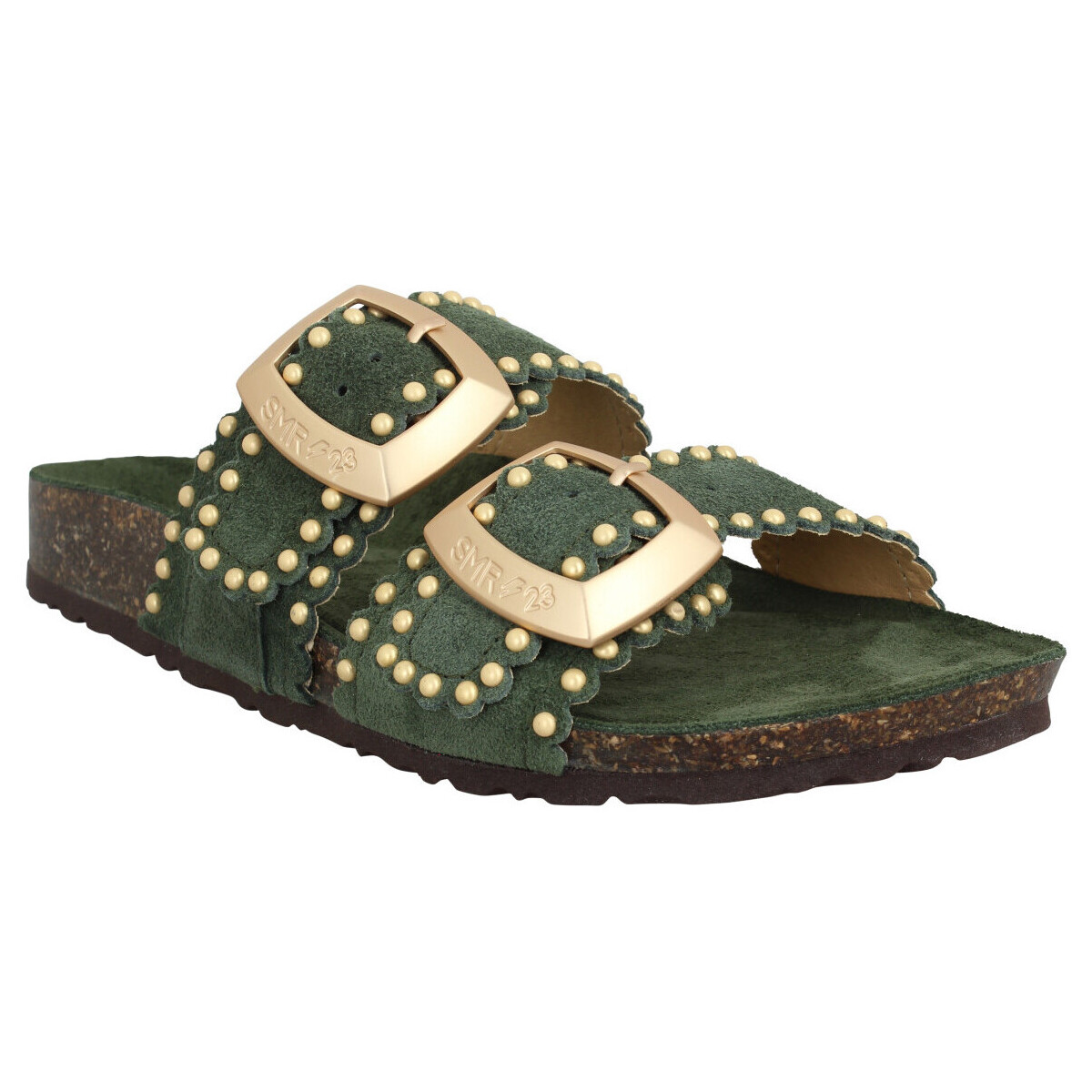 Pantofi Femei Papuci de vară Semerdjian Arona Velours Femme Militaire verde