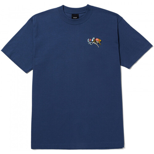 Îmbracaminte Bărbați Tricouri & Tricouri Polo Huf T-shirt long shot ss albastru