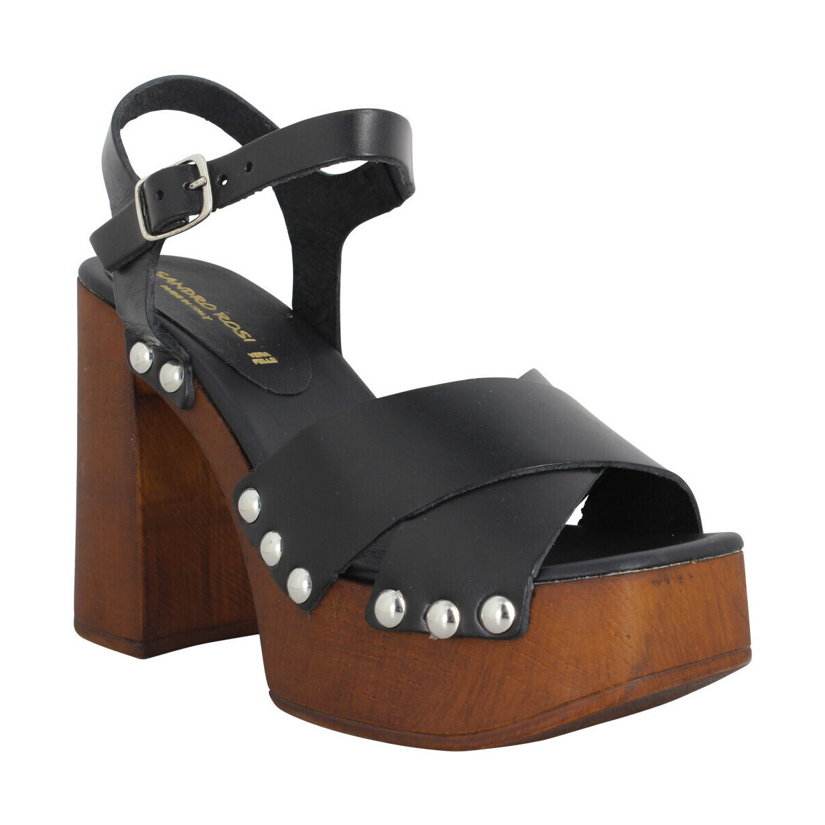 Pantofi Femei Sandale Sandro Rosi 8669 Cuir Femme Nero Negru