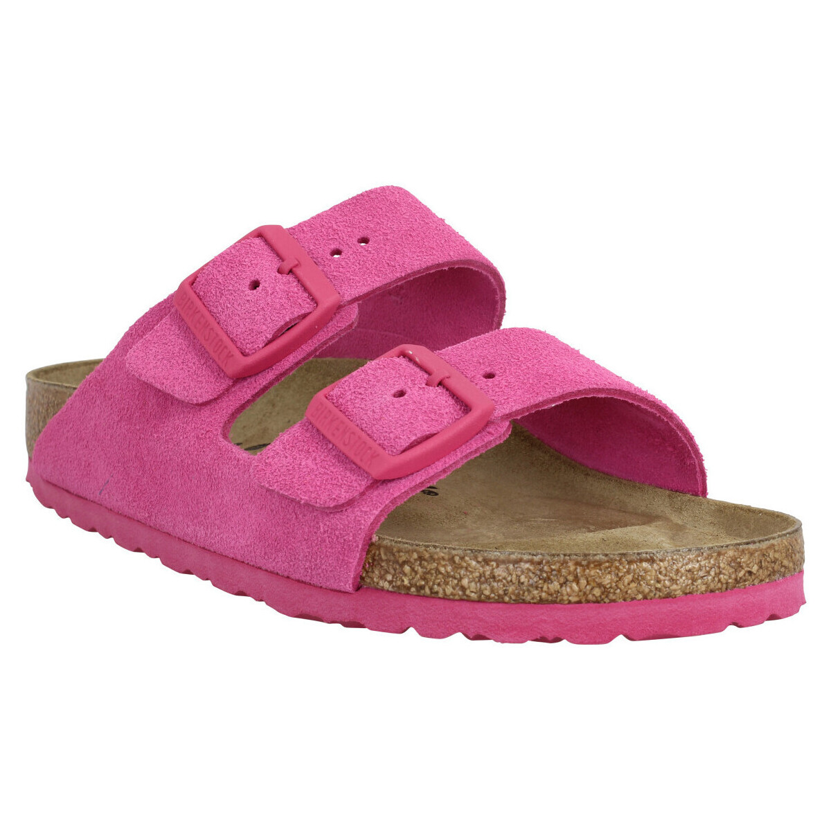 Pantofi Femei Papuci de vară Birkenstock Arizona Suede Femme Tulip roz
