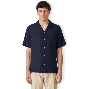 Portuguese Flannel Grain Shirt - Navy albastru