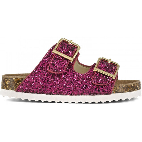 Pantofi Copii Sandale Colors of California Glitter sandal 2 buckles roz