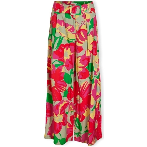 Îmbracaminte Femei Pantaloni  Vila Halin Wide Trousers - Swamp/Big Flower Multicolor