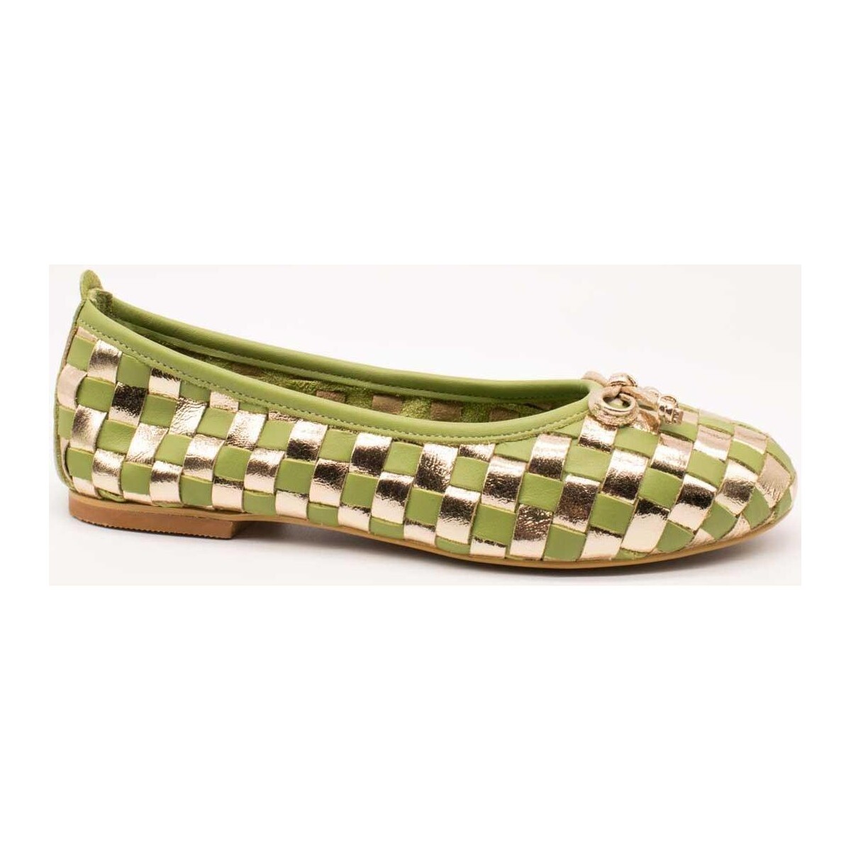 Pantofi Femei Balerin și Balerini cu curea Miuxa  verde