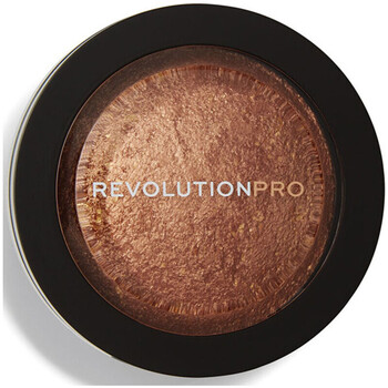 Frumusete  Femei Iluminator Makeup Revolution Highlighter Powder Skin Finish - Golden Glare roșu
