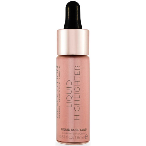 Frumusete  Femei Iluminator Makeup Revolution Liquid Highlighter - Liquid Rose Gold Auriu