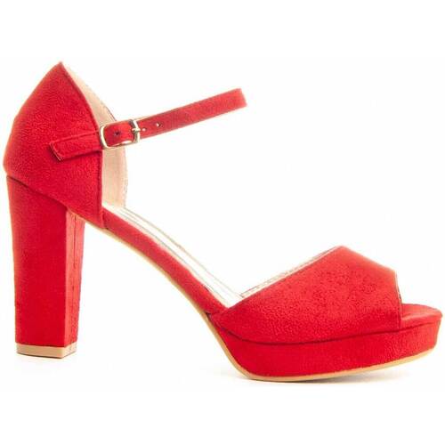 Pantofi Femei Sandale Leindia 89339 roșu