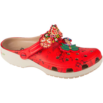Pantofi Femei Papuci de casă Crocs Classic Frida Kahlo Classic Clog roșu