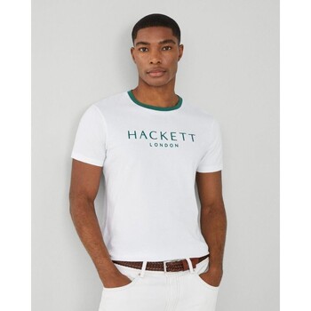Îmbracaminte Bărbați Tricouri mânecă scurtă Hackett HM500797 HERITAGE Alb