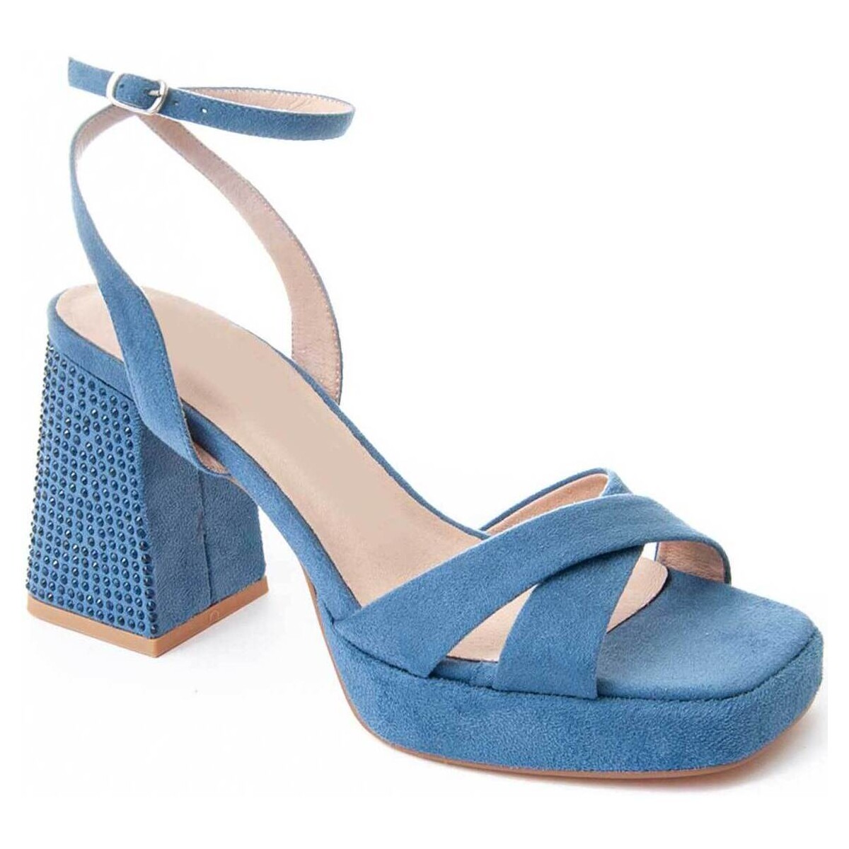 Pantofi Femei Sandale Leindia 88518 albastru