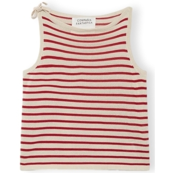 Îmbracaminte Femei Topuri și Bluze Compania Fantastica COMPAÑIA FANTÁSTICA Top 10351 - White/Red roșu