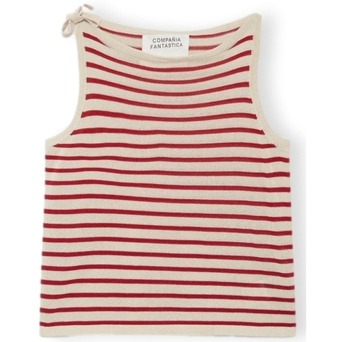 Îmbracaminte Femei Topuri și Bluze Compania Fantastica COMPAÑIA FANTÁSTICA Top 10351 - White/Red roșu