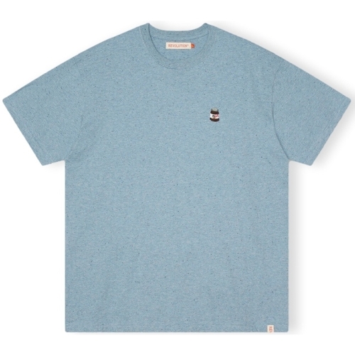 Îmbracaminte Bărbați Tricouri & Tricouri Polo Revolution T-Shirt Loose 1367 NUT - Blue albastru
