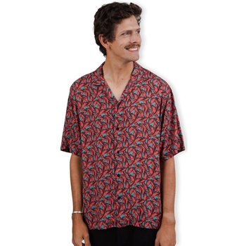 Îmbracaminte Bărbați Cămăsi mânecă lungă Brava Fabrics Lobster Aloha Shirt - Red albastru