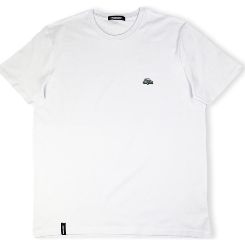Îmbracaminte Bărbați Tricouri & Tricouri Polo Organic Monkey Summer Wheels T-Shirt - White Alb