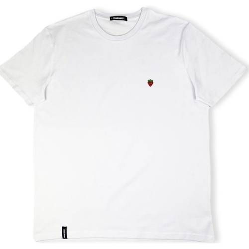 Îmbracaminte Bărbați Tricouri & Tricouri Polo Organic Monkey Strawberry T-Shirt - White Alb