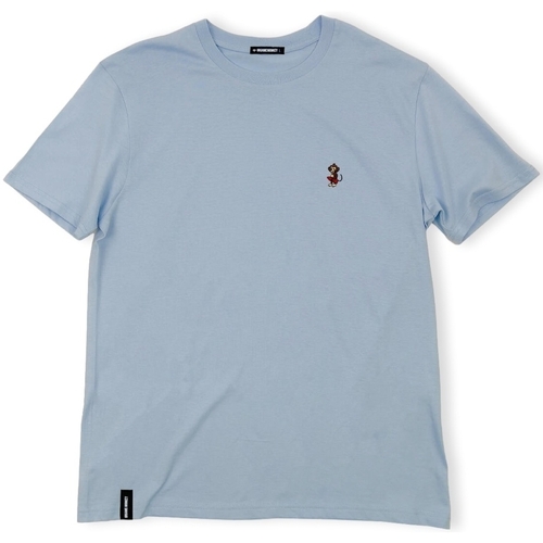 Îmbracaminte Bărbați Tricouri & Tricouri Polo Organic Monkey Monkey Watch T-Shirt - Blue Macarron albastru