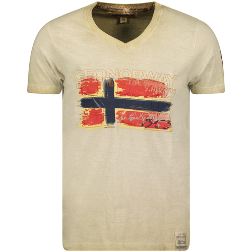 Îmbracaminte Bărbați Tricouri mânecă scurtă Geo Norway SW1561HGN-BEIGE Bej