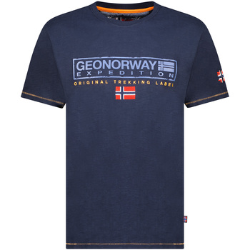 Îmbracaminte Bărbați Tricouri mânecă scurtă Geo Norway SY1311HGN-Navy Albastru