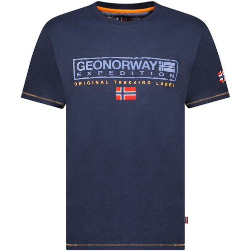 Îmbracaminte Bărbați Tricouri mânecă scurtă Geo Norway SY1311HGN-Navy Albastru