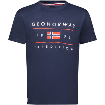 Îmbracaminte Bărbați Tricouri mânecă scurtă Geo Norway SY1355HGN-Navy Albastru