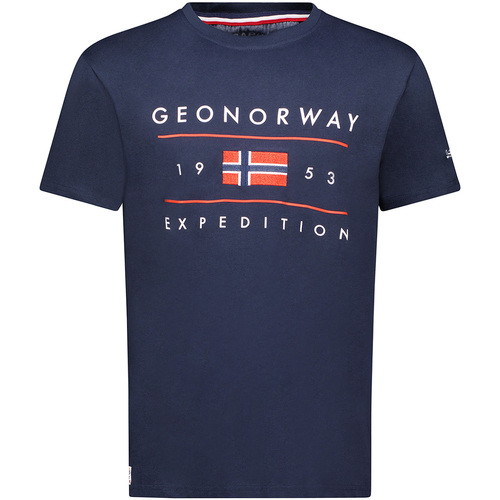 Îmbracaminte Bărbați Tricouri mânecă scurtă Geo Norway SY1355HGN-Navy Albastru
